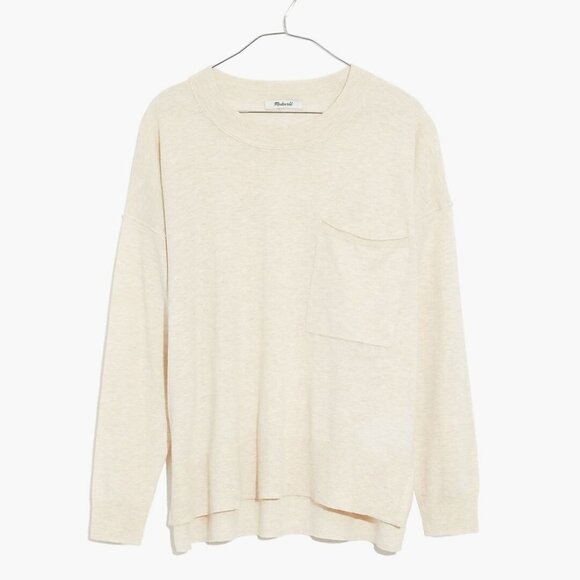 Madewell | Lightweight Pocket Pullover Sweater in Heather Calico - Picture 10 of 10